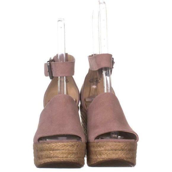 SALE SALE Marc Fisher Leather Peep Toe Espadrille - Picture 4 of 5